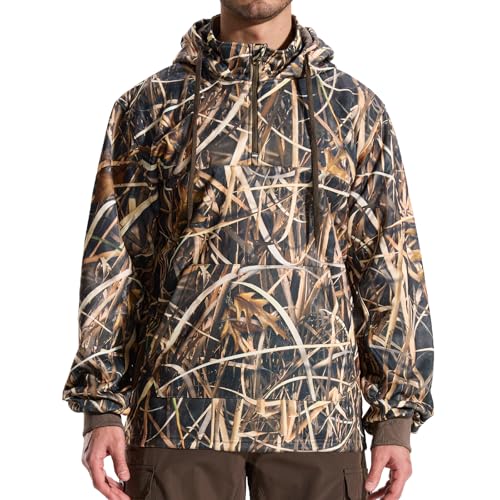 LOOGU Men's Fleece-Lined Camo Hoodie