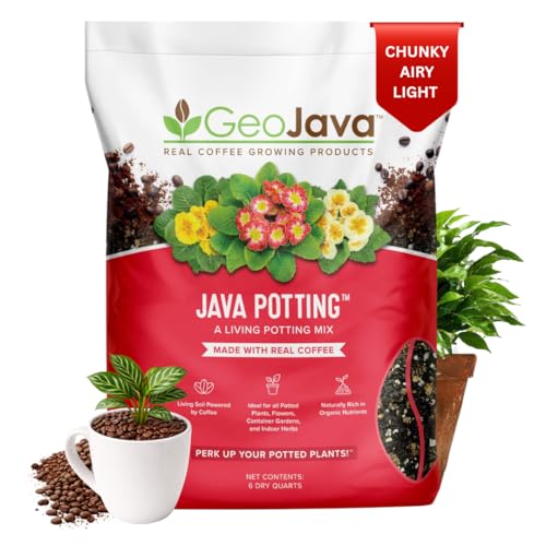 Java Potting Soil: A Well Draining, Coffee‑Infused Living Indoor Mix Ready to Grow. for All...