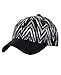 C.C Retro Vibrant Multicolor Weaved Adjustable Precurved Baseball Cap Hat, Black