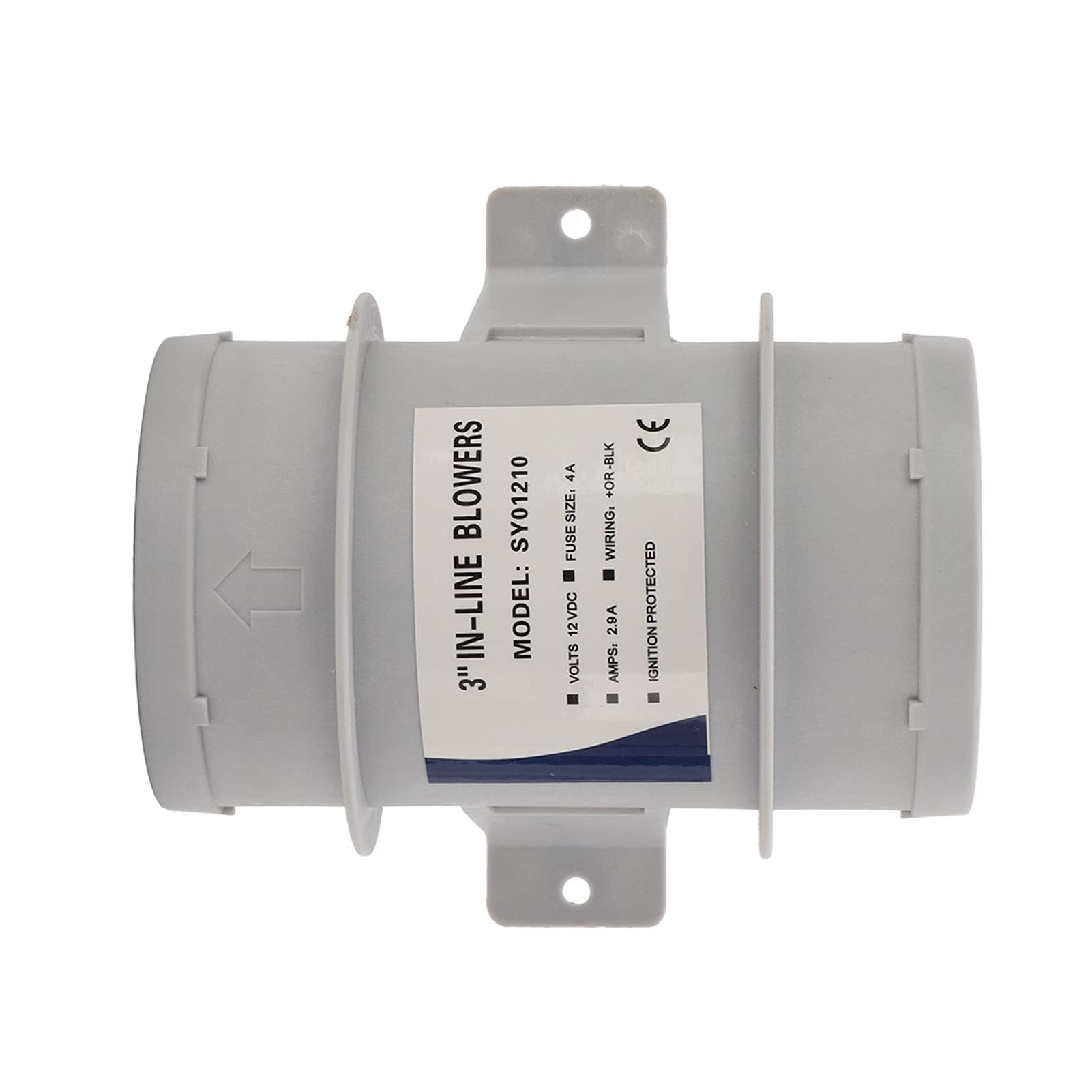Aramox Ventilatore in Linea 3 Pollici, Ventilatore in Linea Silenzioso 12V Ventilatore per Condotti di Sentina Marina Ventilatore per Condotti in Linea per Yacht Barche Circolazione Dell'aria