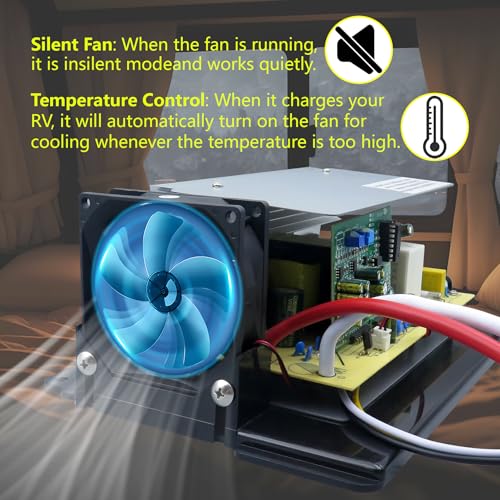 WF-8955-MBA 55 Amp RV Converter，Compatible with WF-8955 & WF-8900 Series with Eleven DC Circuits - Lead-Acid Battery Three Stages Smart Charge 105-130 V/60 Hz4