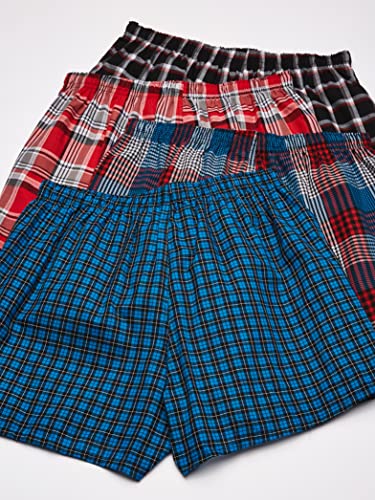 Hanes Men's 4-Pack Comfortblend Woven Boxers with Freshiq3