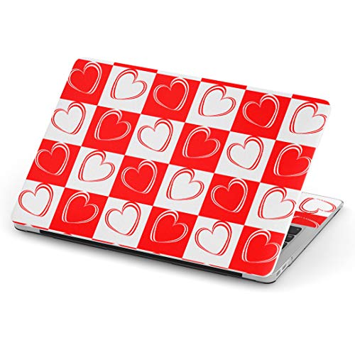 MacBook Air 13inch A1466 / A1369 専用スキンシール 2010~2017モデルまで対応 マックブック エア Mac Air 13インチ ノートブック フィルム ステッカー アクセサリー 保護 008376 ラブリー 赤 レッド