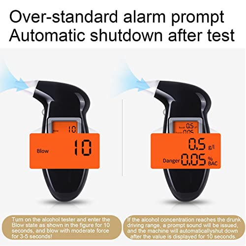 Olakin Etilometro Portatile, Nero Alcol Tester con...