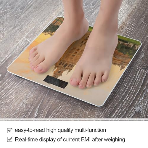 Báscula digital de baño Seville con vidrio templado y pantalla LCD miniatura 5