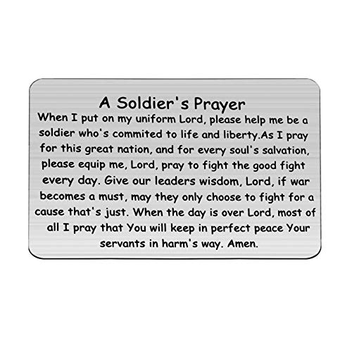 LQRI Soldier Prayer Wallet Card Soldier Jewelry Soldier Gift Military