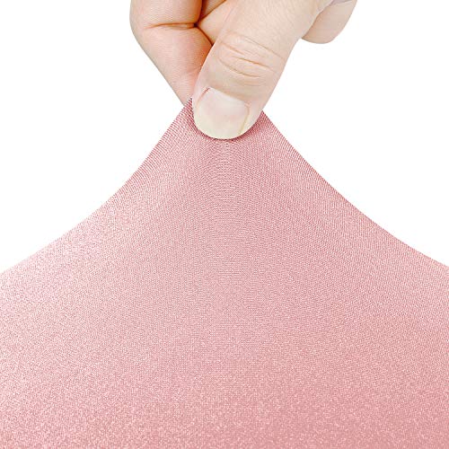 Image of Peomeise 4FT Spandex Table Cover Rectangular Stretch Spandex Tablecloth (Dusty Rose,4FT)