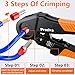 Preciva Ferrule Crimping Tool Kit with 1500PCS Wire Connectors, Hexagonal Crimping Pliers for AWG 28-5 Crimper Adjustable Ratcheting Wire Crimping Tool