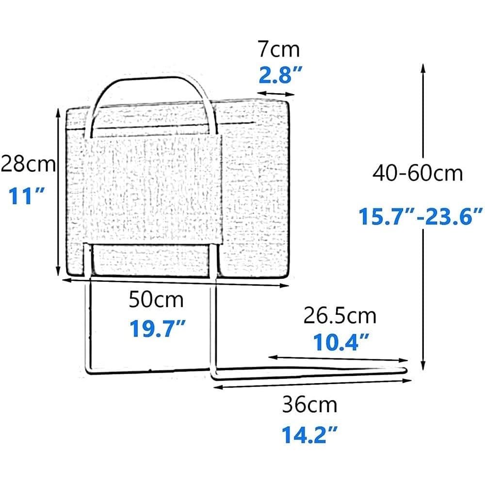 Barriera Letto in Schiuma – Paracolpi Regolabile con Cotone Perlato e Supporto in Metallo, Protezione Completa per Letti Bambini, Singoli e Matrimoniali, Sonno Tranquillo maniglia letto/B/50CMX