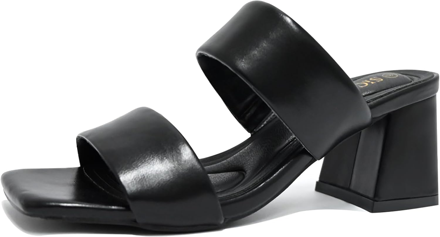 Women's Heeled Sandals - Block Chunky Heel