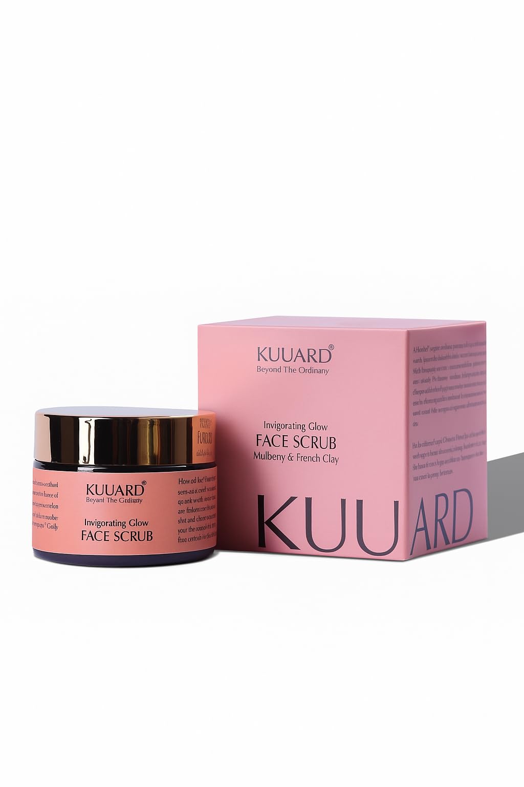 Kuuard Exfoliating Face Scrub – Brighten & Revitalize with Mulberry, French Clay & Bakuchiol | Remove Dead Skin, Pigmentation, Blackheads & Reduce Fine Lines | 50 gm