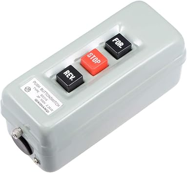 sourcing map Self Locking Forward Stop Reverse Pushbutton Push Button Station 15A 2.2KW