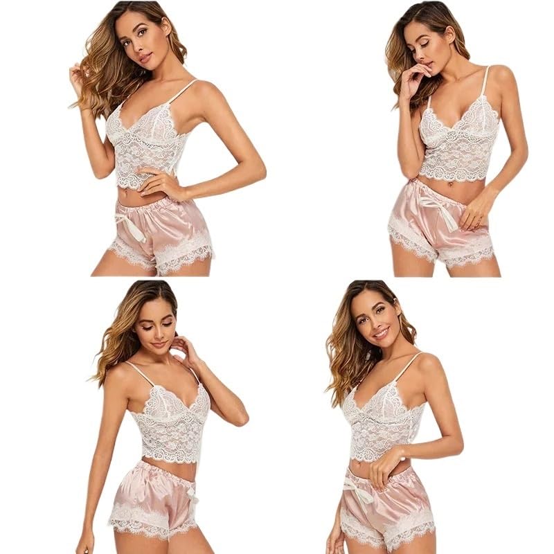 Bodies Autoadhesivas Ultra Fina Encaje Calcetines 100% de encaje sexy for mujer, ropa de dormir informal, lencería, tops y pantalones cortos, conjunto de pijamas eróticos for mujer, ropa interior nuev