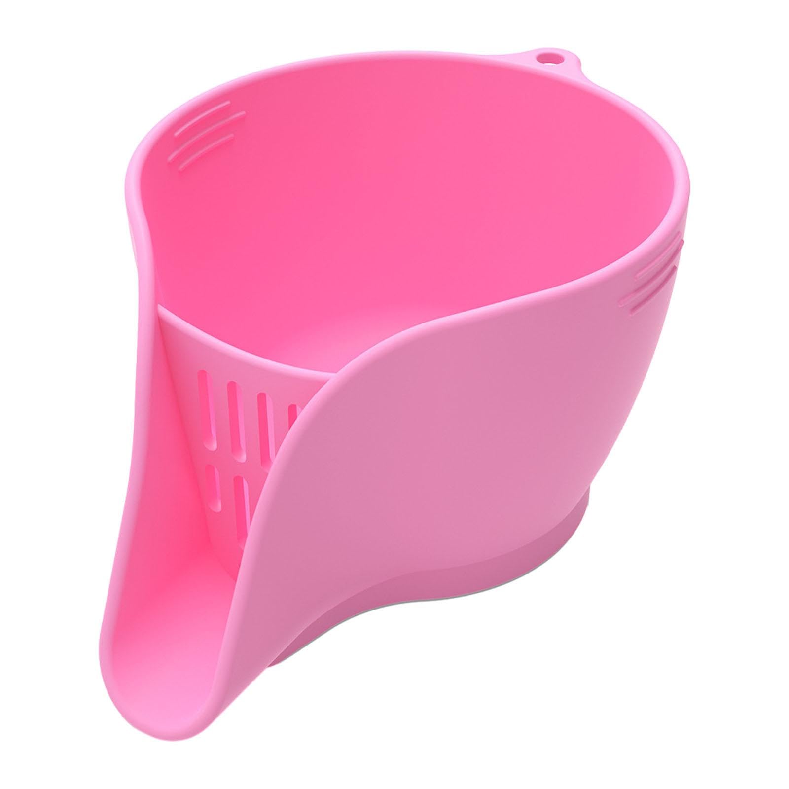 Panier égouttoir en silicone rouge pour évier et nettoyage de cuisine