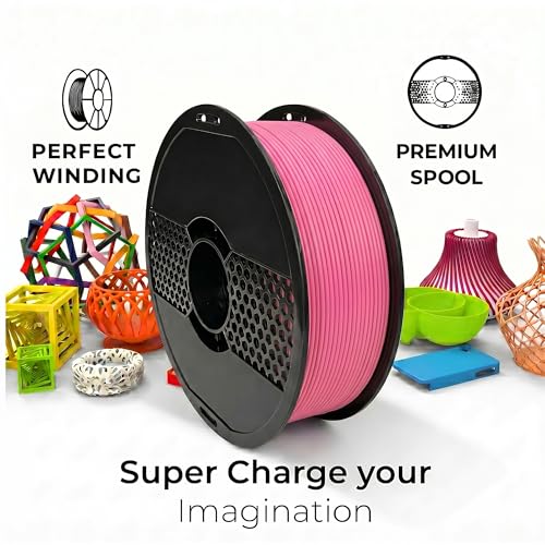 Image of NFIL3D 1KG Net Rpla Pink 3D Printer Filament | Filaments for 3D Printer| 1.75mm| Accuracy - + /- 0.015mm | 1000g 3D Filament, 250g Spool & 350g Packaging Weight (Total Weight 1.6KG)