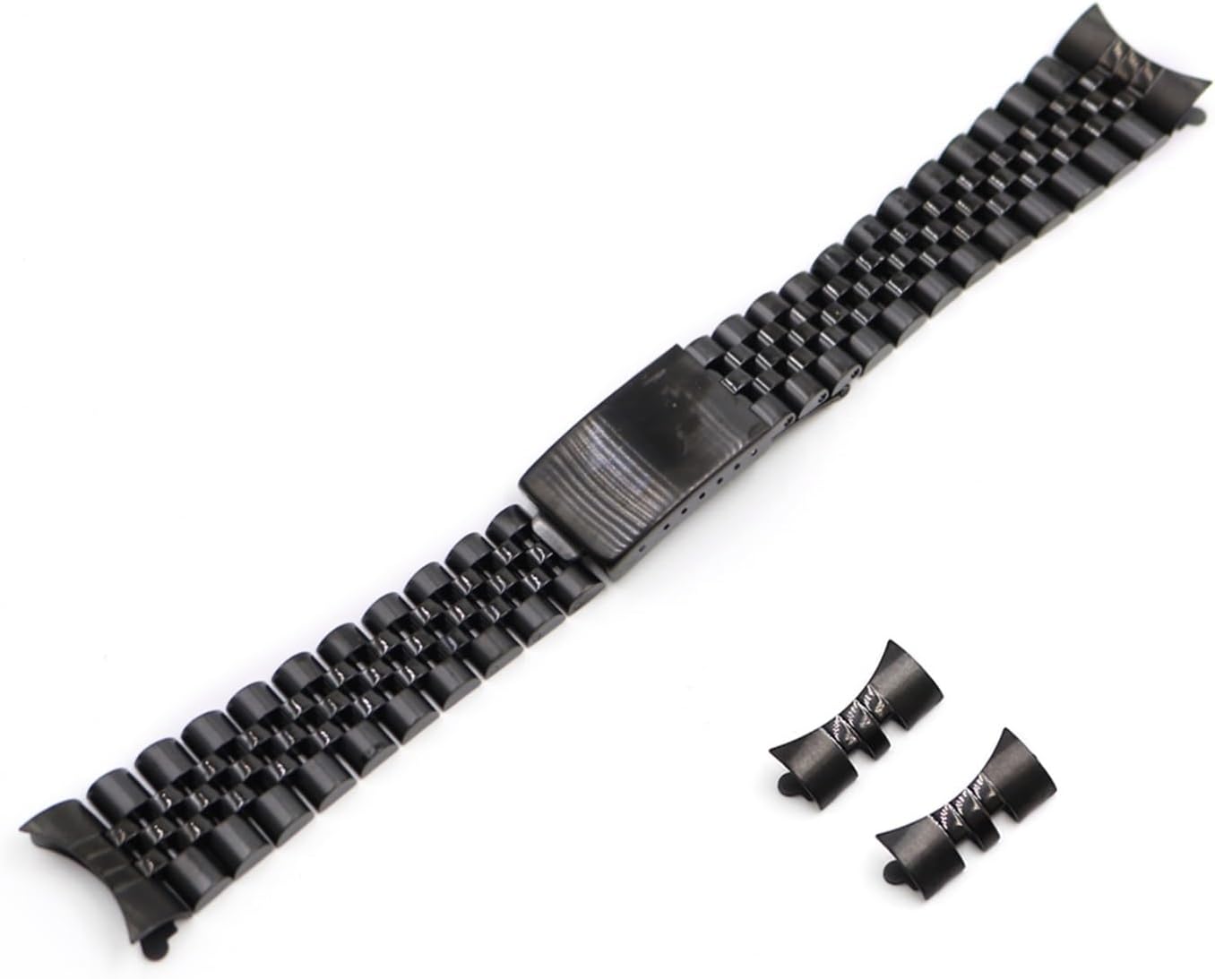 MJMT06 13 17 19 20 22mm Hollow Curved End Solid Screw Chain Link Replacement Strap