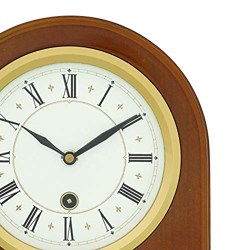 Image of CHRONIKLE Vertical Wooden Case Analog Pendulum Roman Numbers Table Clock for Office Desk Study Room Home Decorations Gifts (Size: 23 x 8 x 33.5 CM | Weight: 1240 Gram | Color: Brown)