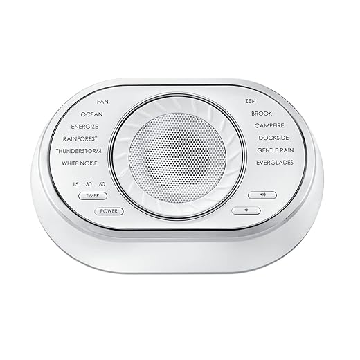 Homedics SoundSleep Ultra-Portable Rechargeable Sound Machine, Small Travel White Noise Sound Machine with 12 Relaxing Nature Sounds, Portable Sound Therapy for Home, Office, Nursery, Auto-Off Timer