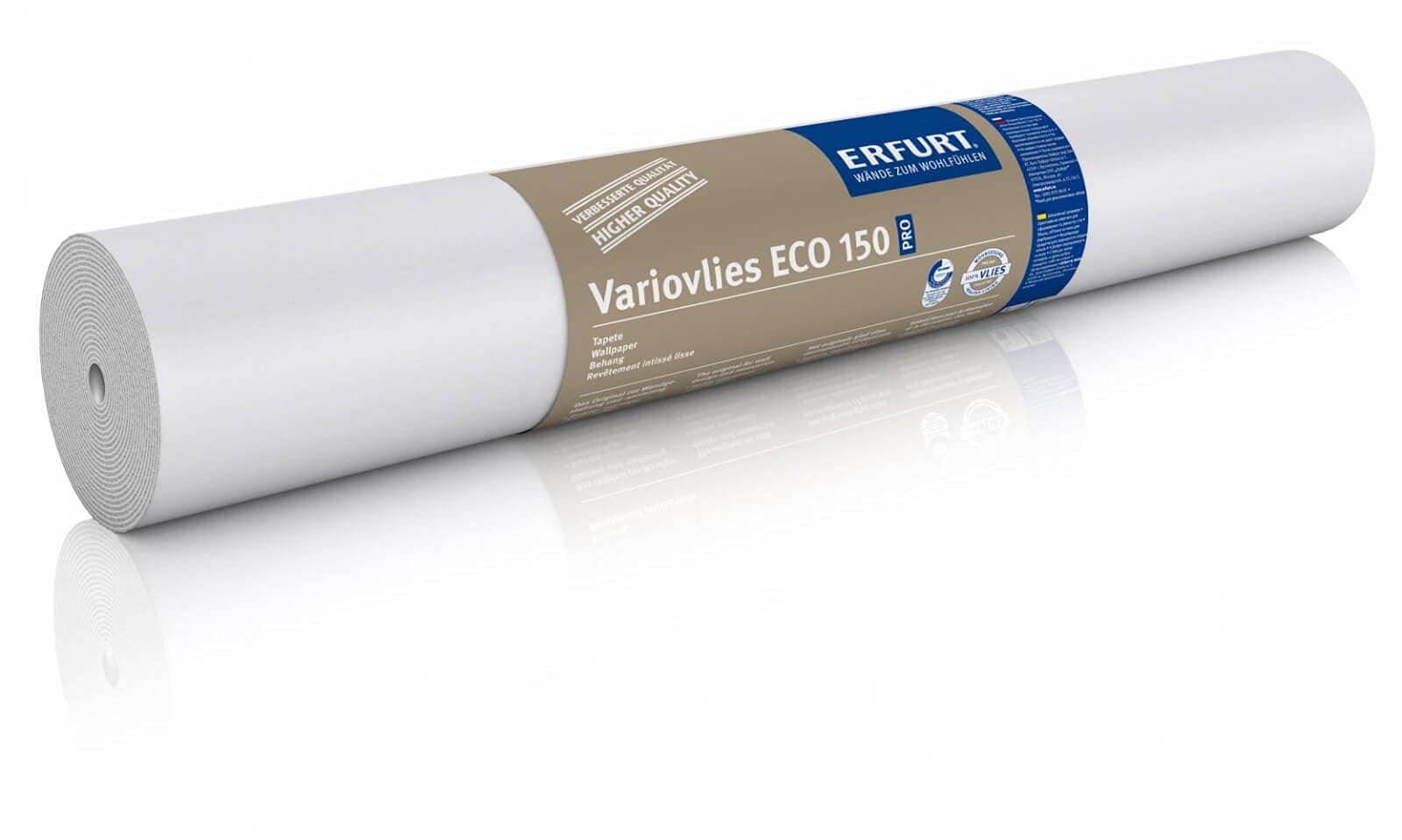 4x Erfurt EcoVlies EV 150 Variovlies 25x0,75m Glattvlies 75m²