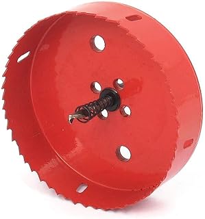Broca de 6 mm de diámetro de corte de 130 mm, color rojo para taladrar madera