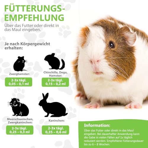 alfavet RodiCare URO, Ergänzungsfuttermittel zur Verringerung der Harnsteinbildung für Kaninchen, Meerschweinchen und Kleinnager, 20 ml, Dosierspritze