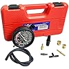 HFS(R) Fuel Pump Tester Gauge Kit Carburetor Valve Fuel Pump Pressure & Vacuum Tester Gauge Test Kit Below 10PSI for Car & Truck W/Storage Box