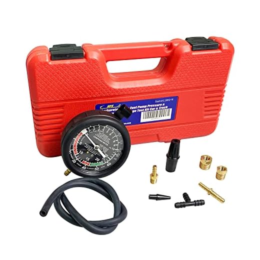 HFS(R) Fuel Pump Tester Gauge Kit Carburetor Valve Fuel Pump Pressure & Vacuum Tester Gauge Test Kit Below 10PSI for Car & Truck W/Storage Box