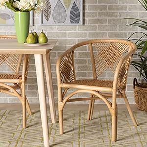 Baxton Studio Kagama Natural Rattan Dining Chair