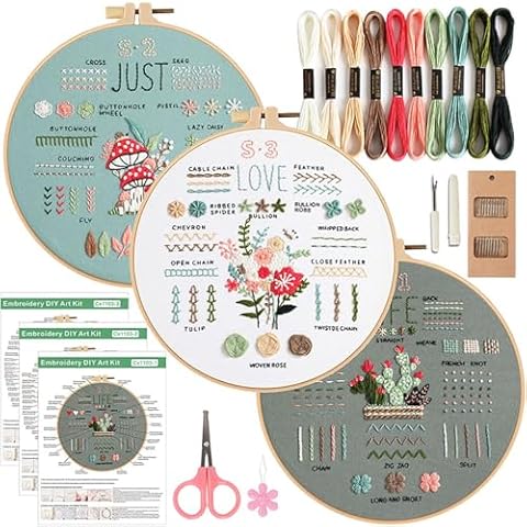 Ohcol 3 Sets Embroidery Kit Cover