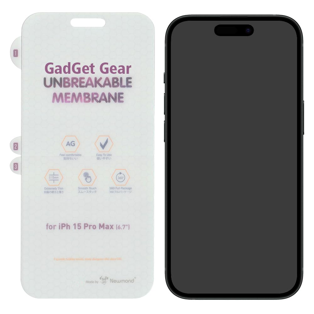 GADGET GEAR iPhone 15 Pro Max Matte Front Unbreakable Screen Protector Hydrogel Membrane With Edge to Edge Coverage and Easy Installation… (Matte, Front) (B0CKST3SW9) Amazon Price History, Amazon Price Tracker