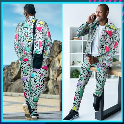 Arssm Retro 80s 90s Outfit Sets for Men Vintage Jacket and Joggers Sweatpants 80s Tracksuit Streetwear4