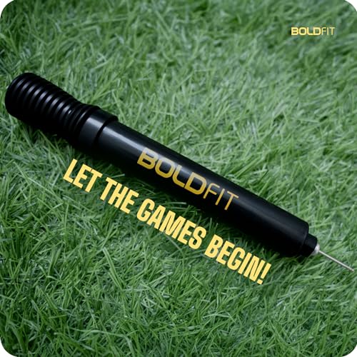 Image of Boldfit Football Hand Pump with Needle for Basketball with Pin Double Action Volleyball Hand for Pumper Air for Ball with Needle