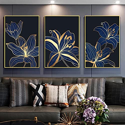 Toile peinture nordique abstraite avec impressions haute définition sur texture premium 60x80cm