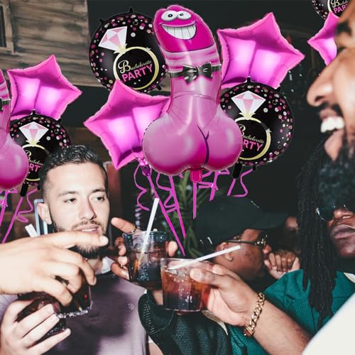 Image of Bachelorette Balloons Fun Decoration for Bachelorette Party Naughty Funny Balloons for Bachelorette Party Bridal Shower Girls Night Bachelorette Party Balloons Decorations Supplies
