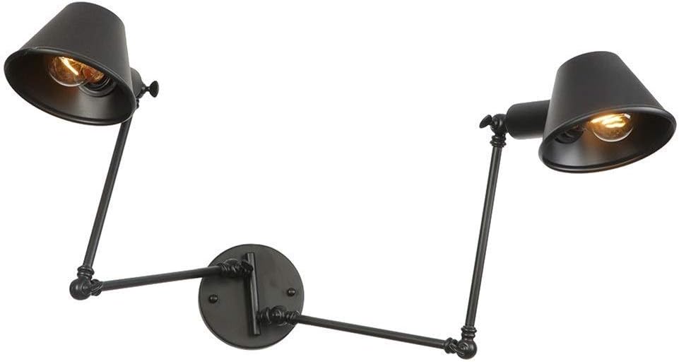 Wall Lamps, Adjustable Swing Arm Decking & Patio Lighting Wall Light E27 Industrial Retro for Bedroom Study Room Office Wall Sconce