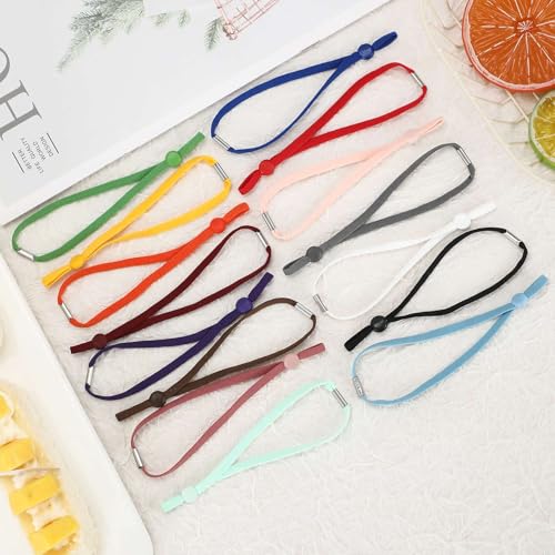Image of Stretchy Whelping Collars for Large Kittens and Medium Puppies, 15 Colors 60Pcs Assorted Adjustable Identification Loops for Newborn Animal Litters, Multi Colored ID Bands (6 Inch)