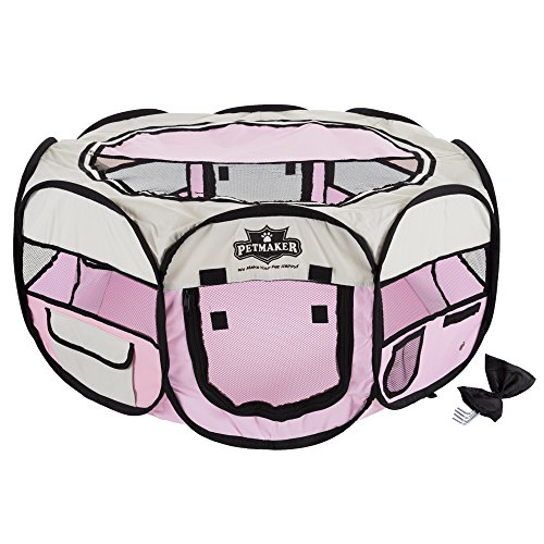 Portable Pop Up Pet Play Pen with carrying bag 33in diameter x 15.5in
