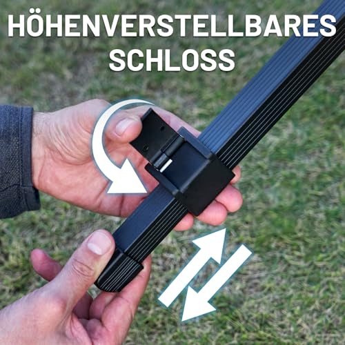 TIMBER RIDGE Campingtisch Klappbar Höhenverstellbar Klapptisch Camping Falttisch Tragbar Aluminium mit Tasche für Picknick Kochen Garten Wandern Reisen 108x71cm - Schwarz