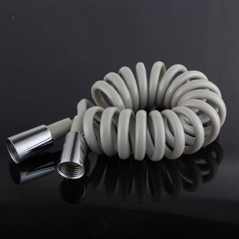 Sostituzione tubo doccia, Tubo flessibile retrattile a molla for soffione doccia WC Bidet Doccia 'acqua Facile sostituzione fai da te(Black,150cm)