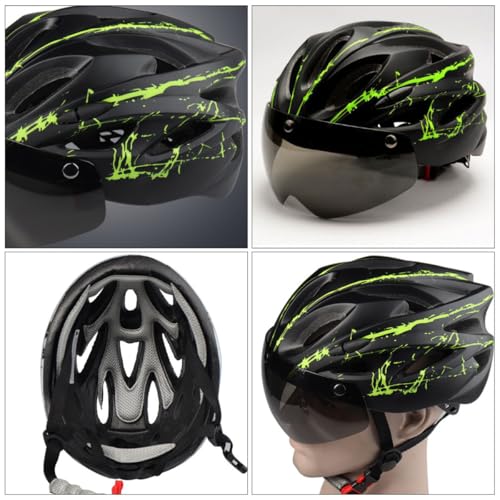 Casco de bici evita molestias visuales con gafas magnéticas y diseño cómodo 3
