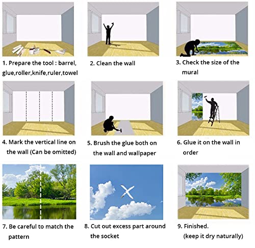 MISHIJI Zeitungstapete Englische Buchstaben Vintage nostalgische Kleidung Geschäft Wanddekoration Papier Tapete Druck
