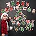Whaline Christmas Letters Combo Pack Set Cute Xmas Big Font Alphabet Letters Numbers Symbol Cut Outs with 100Pcs Glue Points for Home School Classroom Party, 92Pcs