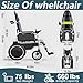CUIOT Electric Wheelchair for Adults, Intelligent Automatic Reclining Power Wheelchairs, 700W Super Horse Power Motor - 20 Mile Range - 20AH Battery - Heavy Duty Folding Bariatric Wheel Chair,Seat 20i