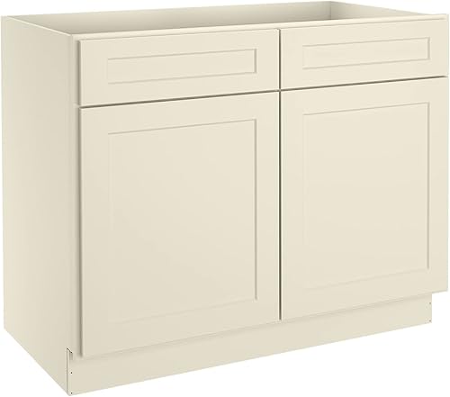 Miniatura 63 de LOVMOR Armarios de base de cocina, armario de almacenamiento aparador, gabinete de entrada con 1 cajón y estante ajustable, 24 pulgadas de ancho x