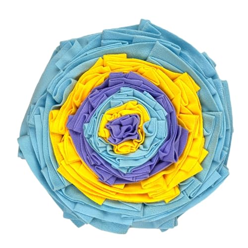 Duroecsain Tappetino da scavo per cani | Tappeto interattivo colorato stimolante l'Odorat | Distributore di crocchette antiperdite con pulizia dentale per interni ed esterni