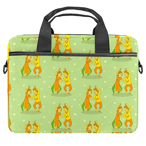 Housse ordinateur portable bandoulière motif Bollywood multicolore 14 pouces