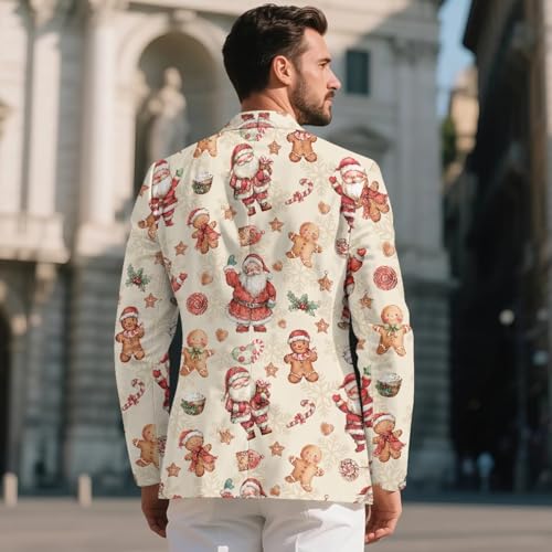 INSTANTARTS Casual Blazer for Men Lined Collar Men's Casual Blazer Jackets Lightweight One Button Daily Blazers Stylish2