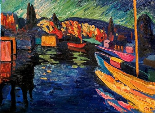 Lienzo cuadro de Wassily Kandinsky con acabado artístico de alta fidelidad para salón