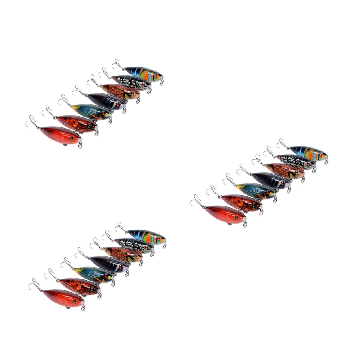 Toddmomy Lápiz Flotante Cebo Duro Señuelos Bajos Juego De Señuelos De Pesca Señuelo Bajo Cebos con Agudos Fuertes Cebos Flotantes Señuelos De Pesca Duros Pintados