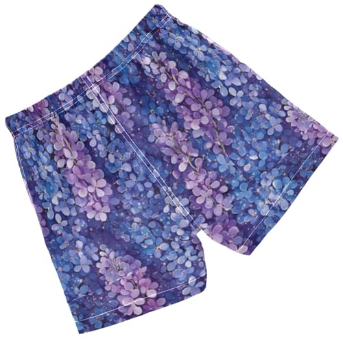 Pigsaly Boys Swim Trunks Wisteria Lavender Flower Boys Board Shorts Swimsuit Swimwear Summer Bathing Suit 2T2